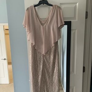 Dress worn once for my son’s wedding. Size 12. Bought new at Macys.